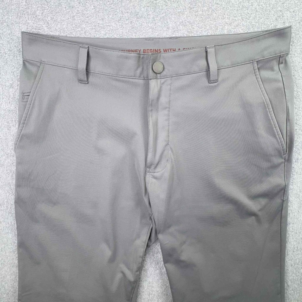 Rhone Tech Chino Pants Mens 31X35 Grey Performance Straight Commuter Office